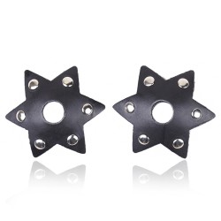 erotic leather non piercing nipple pasties