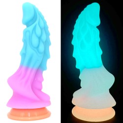 unicorn colorful silicone dildo luminous