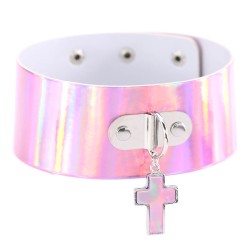 laser cross pendant wide version collar