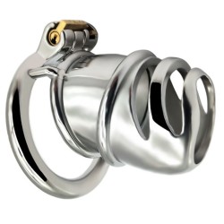 detained stainless steel chastity cage