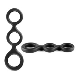 x men liquid silicone three ring cock ring